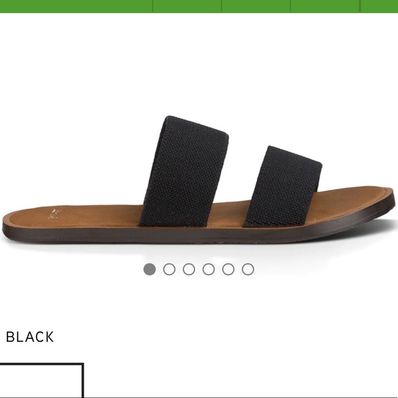 New Women’s Sanuk Gora Gora Slide Sandals BLACK - Picture 2 of 5